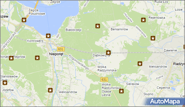 mapa Dąbkowizna, Dąbkowizna na mapie Targeo