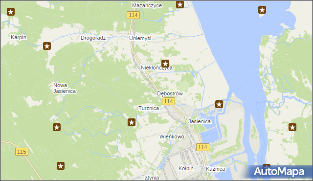 mapa Dębostrów, Dębostrów na mapie Targeo