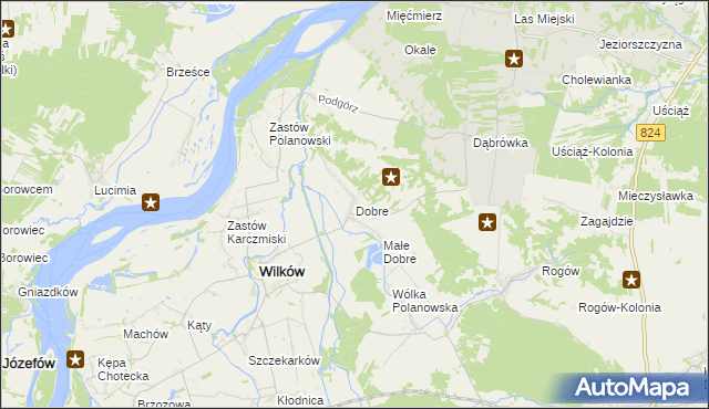 mapa Dobre gmina Wilków, Dobre gmina Wilków na mapie Targeo