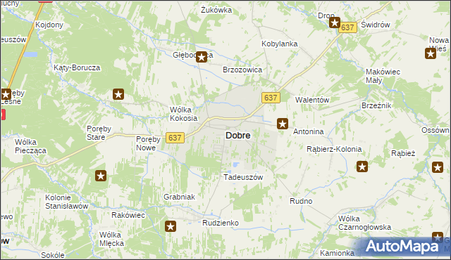 mapa Dobre powiat miński, Dobre powiat miński na mapie Targeo