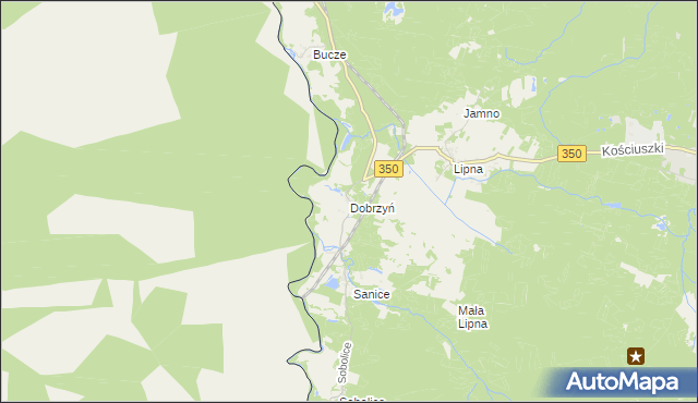 mapa Dobrzyń gmina Przewóz, Dobrzyń gmina Przewóz na mapie Targeo