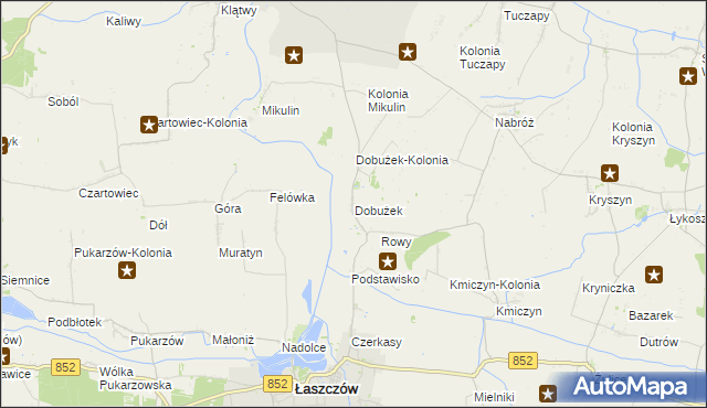 mapa Dobużek, Dobużek na mapie Targeo