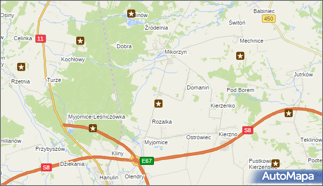 mapa Domanin Osada, Domanin Osada na mapie Targeo