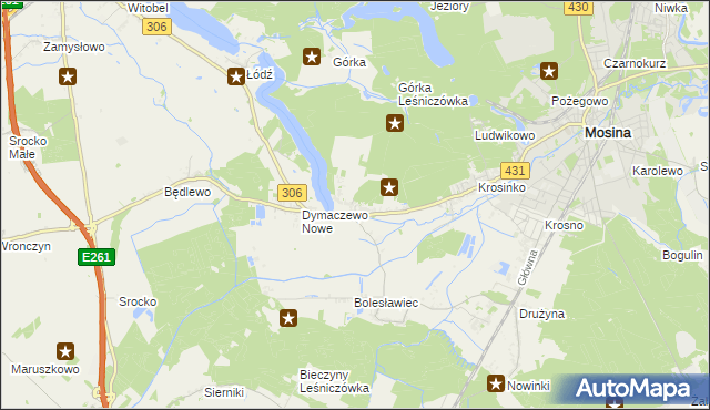 mapa Dymaczewo Stare, Dymaczewo Stare na mapie Targeo