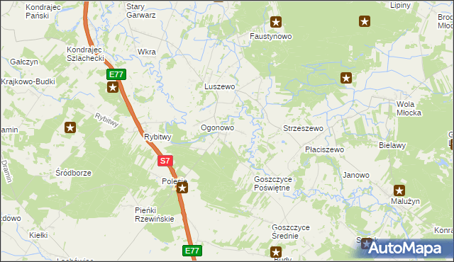 mapa Dziektarzewo, Dziektarzewo na mapie Targeo