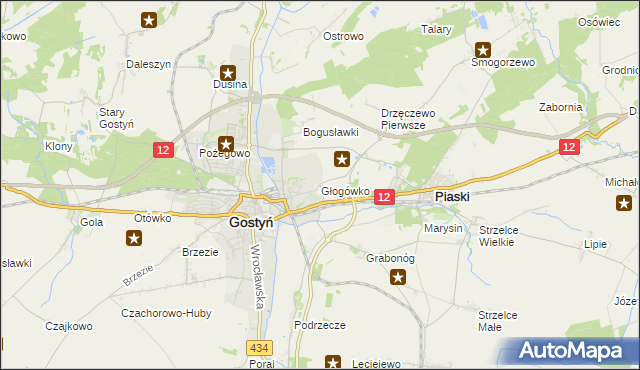 mapa Głogówko gmina Piaski, Głogówko gmina Piaski na mapie Targeo