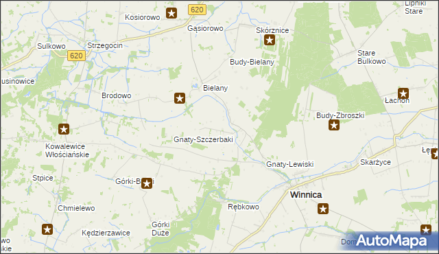 mapa Gnaty-Wieśniany, Gnaty-Wieśniany na mapie Targeo