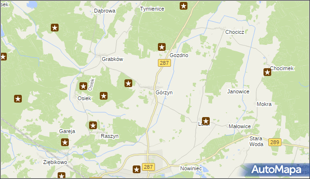 mapa Górzyn gmina Lubsko, Górzyn gmina Lubsko na mapie Targeo