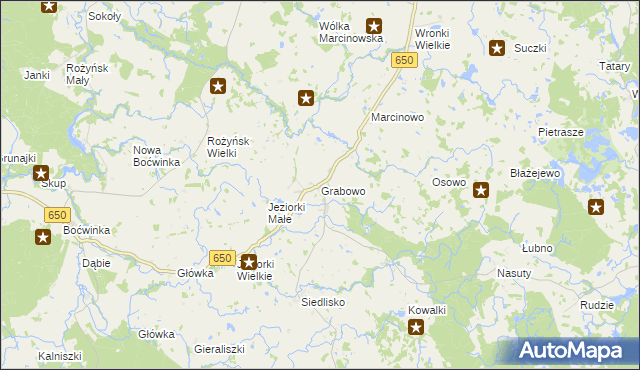 mapa Grabowo gmina Gołdap, Grabowo gmina Gołdap na mapie Targeo