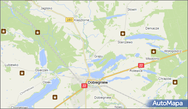 mapa Grąsy, Grąsy na mapie Targeo