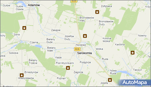 mapa Hordzież, Hordzież na mapie Targeo