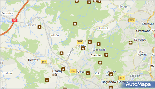 mapa Jabłów, Jabłów na mapie Targeo