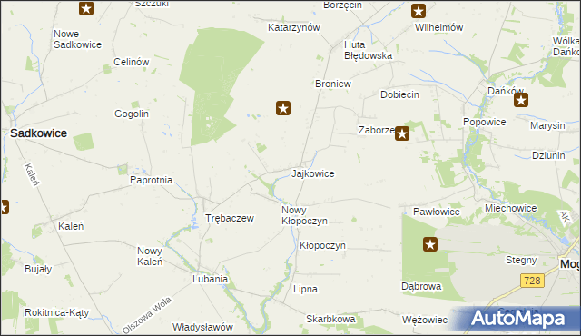 mapa Jajkowice, Jajkowice na mapie Targeo