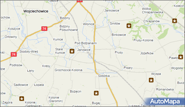 mapa Jakubowice gmina Ożarów, Jakubowice gmina Ożarów na mapie Targeo