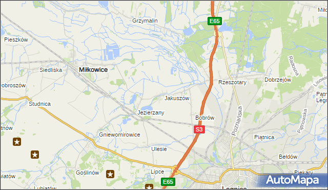 mapa Jakuszów, Jakuszów na mapie Targeo