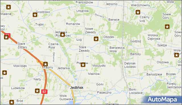 mapa Janki gmina Jedlińsk, Janki gmina Jedlińsk na mapie Targeo