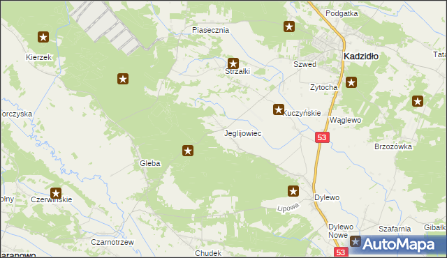 mapa Jeglijowiec, Jeglijowiec na mapie Targeo