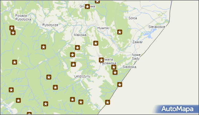 mapa Kalwaria Pacławska, Kalwaria Pacławska na mapie Targeo