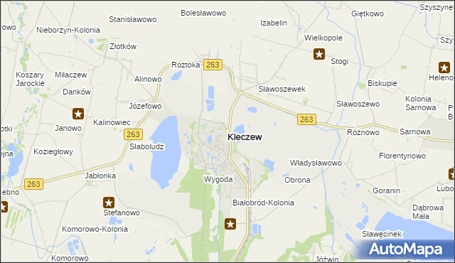 mapa Kleczew, Kleczew na mapie Targeo
