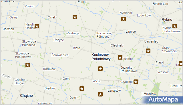 mapa Kocierzew Południowy, Kocierzew Południowy na mapie Targeo