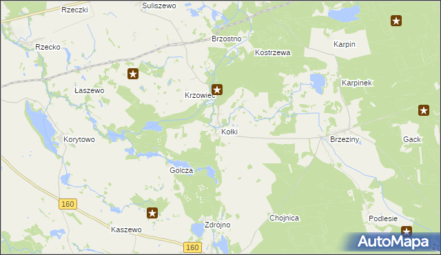 mapa Kołki, Kołki na mapie Targeo