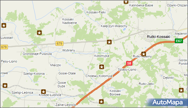 mapa Kołomyjka, Kołomyjka na mapie Targeo