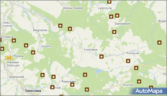 mapa Kondratów, Kondratów na mapie Targeo
