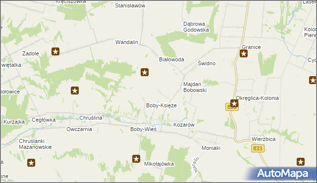 mapa Konradów gmina Urzędów, Konradów gmina Urzędów na mapie Targeo
