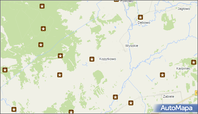 mapa Kopytkowo gmina Sztabin, Kopytkowo gmina Sztabin na mapie Targeo