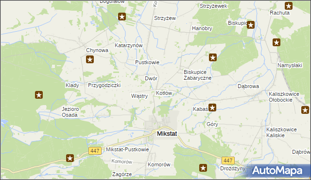 mapa Kotłów, Kotłów na mapie Targeo