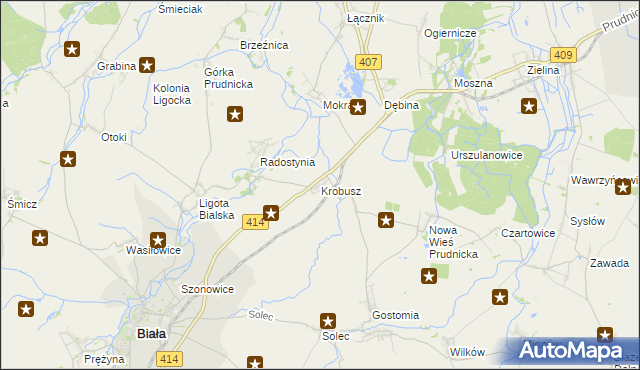 mapa Krobusz, Krobusz na mapie Targeo