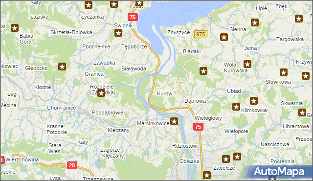 mapa Kurów gmina Chełmiec, Kurów gmina Chełmiec na mapie Targeo