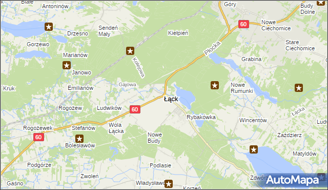 mapa Łąck, Łąck na mapie Targeo
