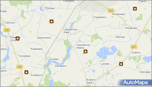 mapa Laskownica Wielka, Laskownica Wielka na mapie Targeo