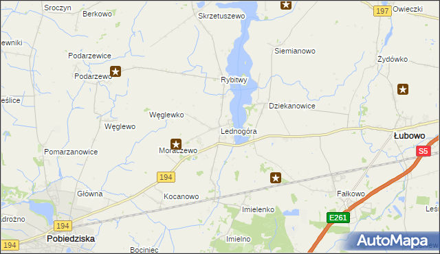 mapa Lednogóra, Lednogóra na mapie Targeo