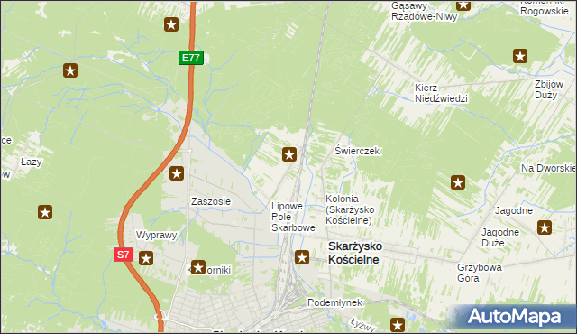 mapa Lipowe Pole Plebańskie, Lipowe Pole Plebańskie na mapie Targeo