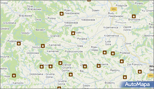 mapa Mała, Mała na mapie Targeo