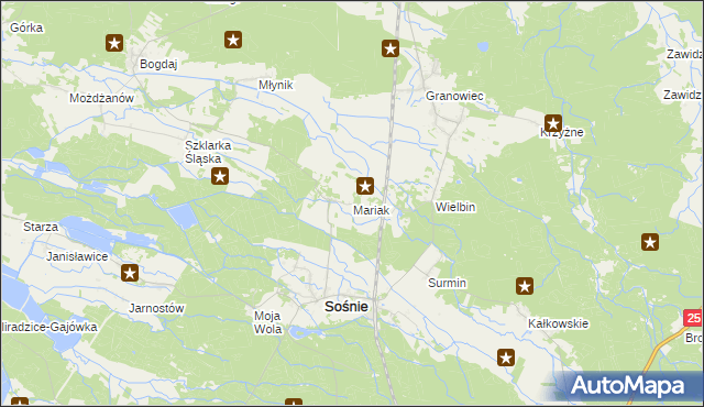 mapa Mariak, Mariak na mapie Targeo