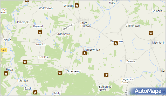 mapa Marszewnica, Marszewnica na mapie Targeo