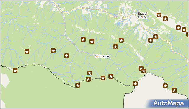 mapa Moczarne, Moczarne na mapie Targeo