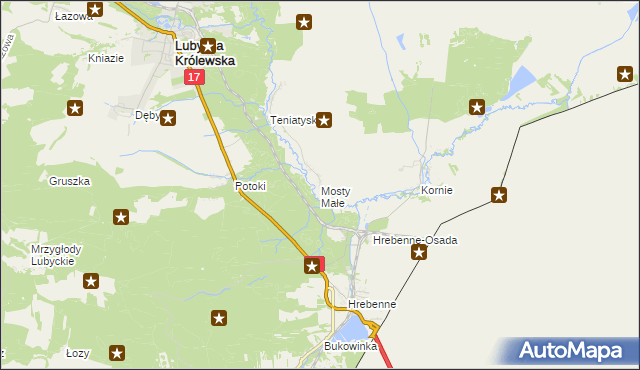 mapa Mosty Małe, Mosty Małe na mapie Targeo