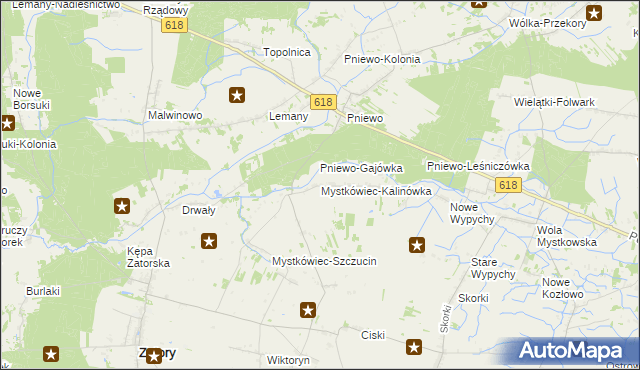mapa Mystkówiec-Kalinówka, Mystkówiec-Kalinówka na mapie Targeo
