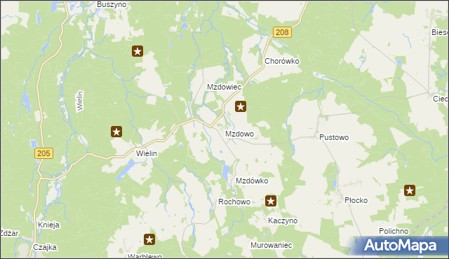 mapa Mzdowo, Mzdowo na mapie Targeo