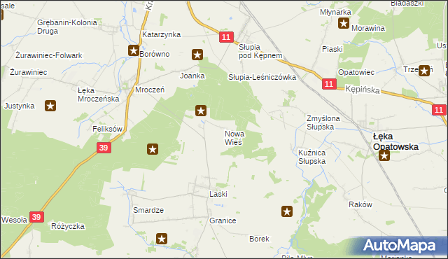 mapa Nowa Wieś gmina Trzcinica, Nowa Wieś gmina Trzcinica na mapie Targeo