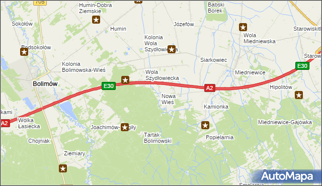 mapa Nowa Wieś gmina Wiskitki, Nowa Wieś gmina Wiskitki na mapie Targeo