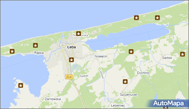 mapa Nowęcin, Nowęcin na mapie Targeo