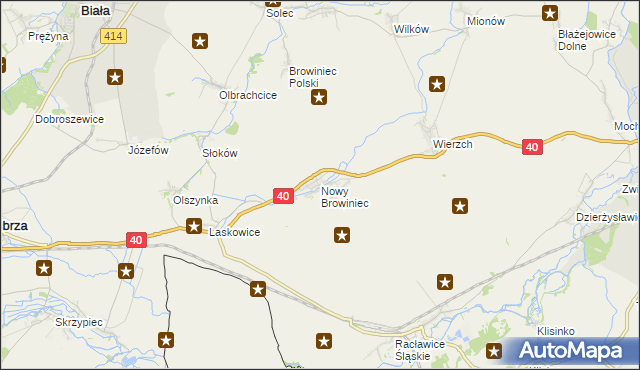 mapa Nowy Browiniec, Nowy Browiniec na mapie Targeo