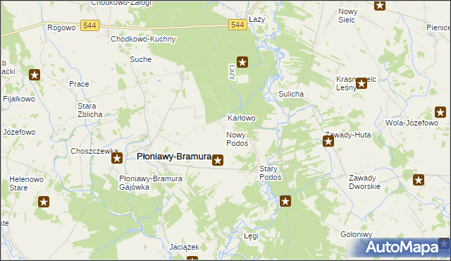 mapa Nowy Podoś, Nowy Podoś na mapie Targeo