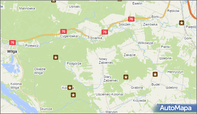 mapa Nowy Żabieniec, Nowy Żabieniec na mapie Targeo