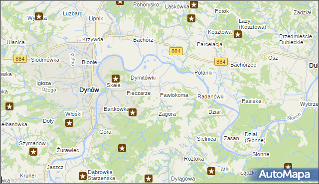 mapa Pawłokoma, Pawłokoma na mapie Targeo